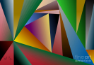 Leo Symon, Trojúhelníky, 2014, digitální tisk, papír, 1200 x 1000 mm.  Foto autor