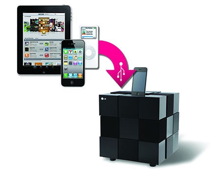 LG iPod, iPhone a iPad direct Docking Cube