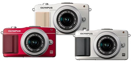 Olympus PEN Mini E-PM2 - další tři barvy: bílá, stříbřitá a červená