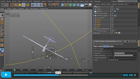 CINEMA 4D - aerodynamika