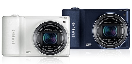 Samsung WB800F - bílý a modrý