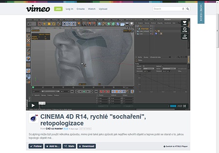 CINEMA 4D R14, sculpting (2) - video II