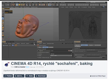 CINEMA 4D R14, sculpting (2) - video III