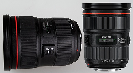 Canon EF 24–70 mm 1:2,8L II USM - ovládací a kontrolní prvky