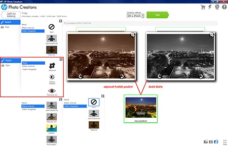 HP Photo Creations - příklady editace snímků
