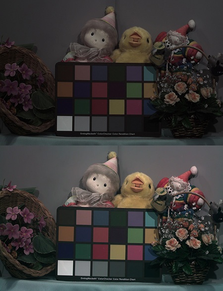 technologie mikroděličů barev - ukázka zlepšení obrazu