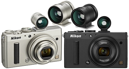 Nikon Coolpix A - externí průhledový hledáček 