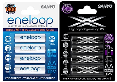 Sanyo Eneloop akumulátory