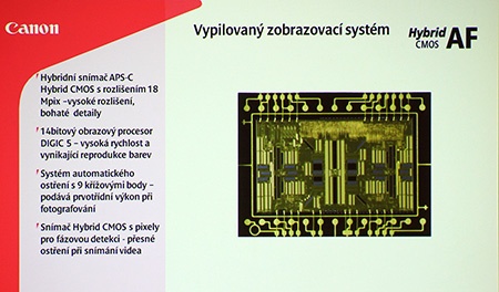 Canon EOS 100D - využití efektivních základních systémů