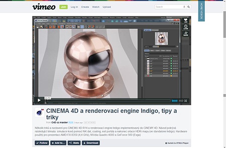 CINEMA 4D a Cindigo – některé tipy, které by se mohly hodit