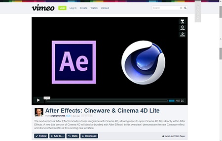 After Effects: Cineware & Cinema 4D Lite