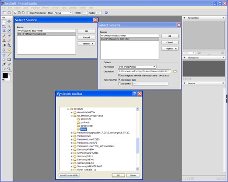 skenování do programu ArcSoft PhotoStudio