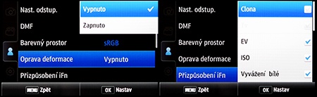 LCD: nastavení i-Function, náprava distorze obrazu, ... 