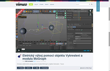 CINEMA 4D, částice, vykreslení, deformace