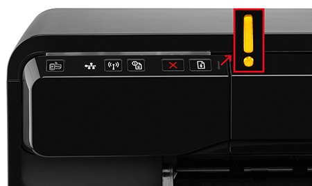 HP Officejet 7110 Wide Format ePrinter - ovládací a kontrolní prvky vlevo