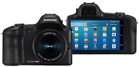 Samsung GALAXY NX - zepředu a zezadu