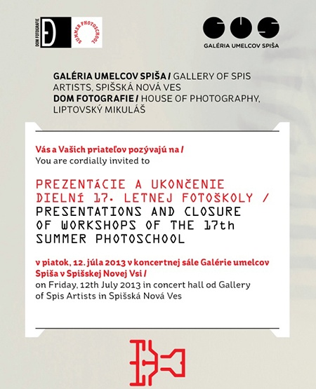 Dom fotografie: Prezentace a ukončení 17. Letní fotoškoly 2013