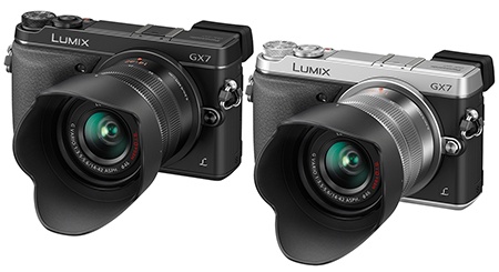 Panasonic Lumix GX7 - dvě verze se sluneční clonou