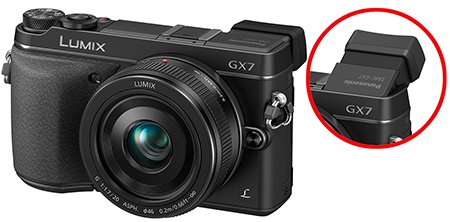 Panasonic Lumix GX7 - výklopný elektronický hledáček