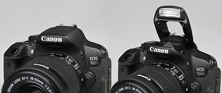 Canon EOS 700D integrovaný výklopný blesk