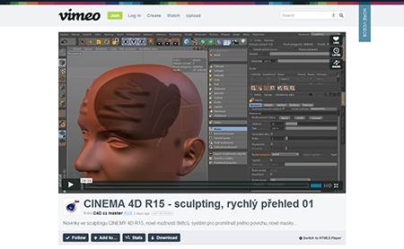 Video na Vimeo.com: CINEMA 4D R15, evoluce – rychlý přehled, sculpting I.