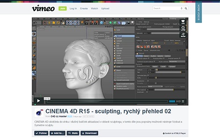 Video na Vimeo.com: CINEMA 4D R15, evoluce – rychlý přehled, sculpting II.