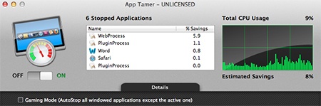 Stopped Apps - kliknutím otevřete větší v novém okně