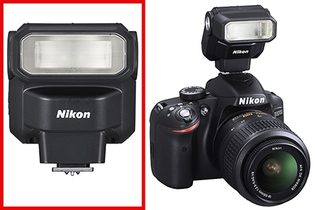 Nikon Speedlight SB-300 - zepředu a v kombinaci s DSLR Nikon D3200