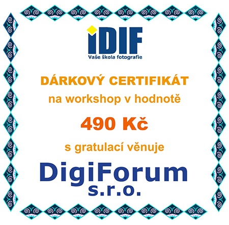 dárkový certifikát na workshop v hodnotě 490 Kč od DigiFora, s.r.o. 