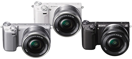 Sony NEX-5T - 3 barvy: černá, bílá a stříbřitá