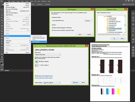 Canon imageFORMULA P208 - skenování přímo do Photoshopu