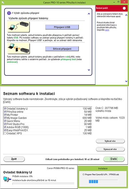 Canon PIXMA Pro-10 - instalace I